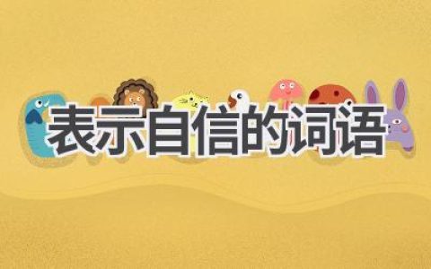 表示自信的词语