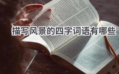 描写风景的四字词语有哪些