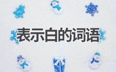 表示白的词语