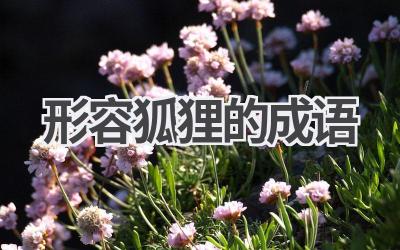 形容狐狸的成语