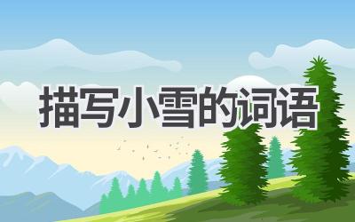 描写小雪的词语
