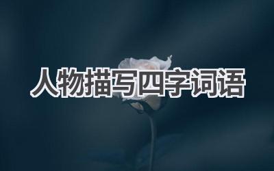 人物描写四字词语