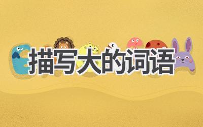 描写大的词语