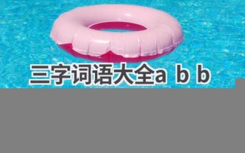 三字词语大全abb