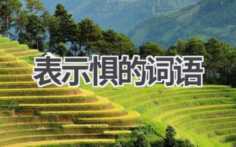 表示惧的词语