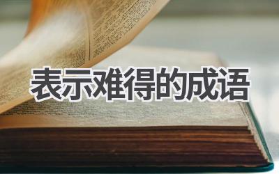 表示难得的成语