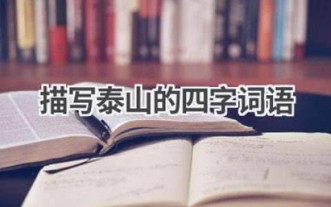 描写泰山的四字词语