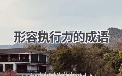 形容执行力的成语