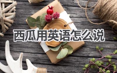 西瓜用英语怎么说