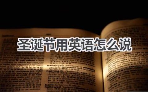 圣诞节用英语怎么说