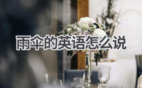 雨伞的英语怎么说