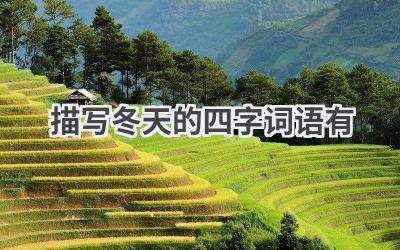 描写冬天的四字词语有