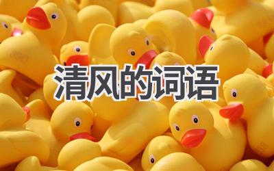 清风的词语