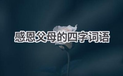 感恩父母的四字词语