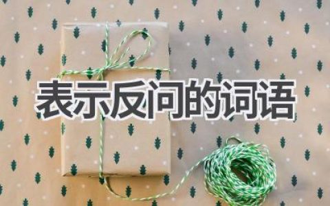 表示反问的词语