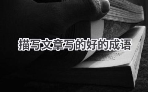 描写文章写的好的成语