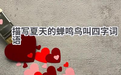 描写夏天的蝉鸣鸟叫四字词语