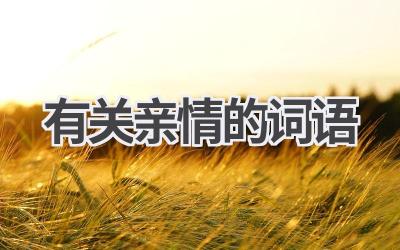 有关亲情的词语