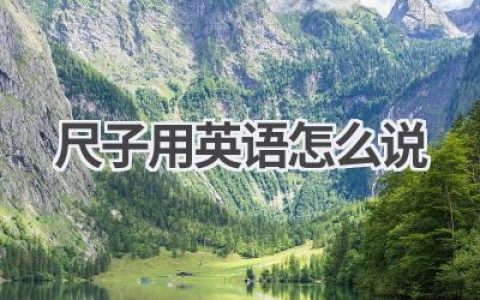 尺子用英语怎么说