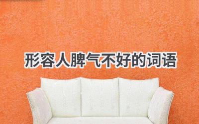 形容人脾气不好的词语