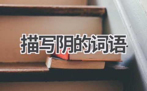 描写阴的词语