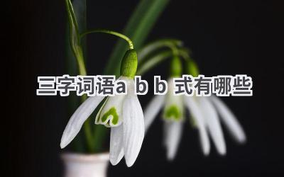 三字词语abb式有哪些