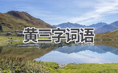 黄三字词语