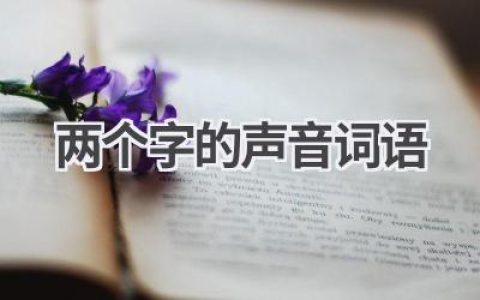 两个字的声音词语