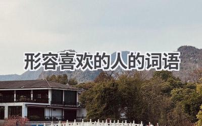 形容喜欢的人的词语