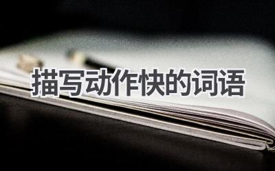 描写动作快的词语