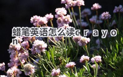 蜡笔英语怎么读crayon