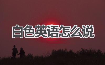 白色英语怎么说