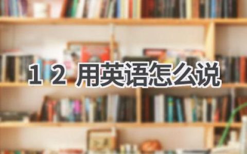 12用英语怎么说