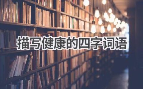 描写健康的四字词语