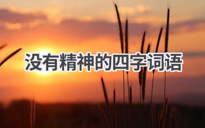 没有精神的四字词语