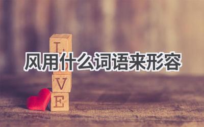 风用什么词语来形容