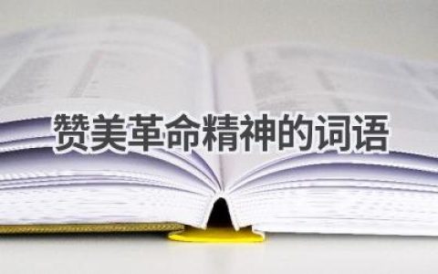 赞美革命精神的词语