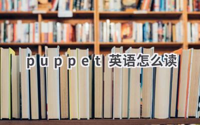 puppet英语怎么读