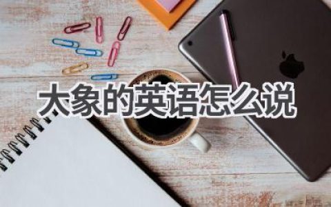 大象的英语怎么说