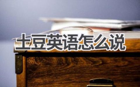 土豆英语怎么说
