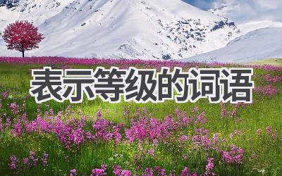 表示等级的词语