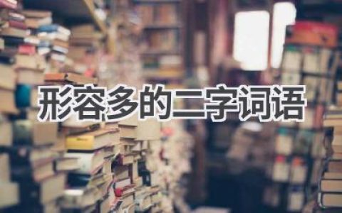 形容多的二字词语