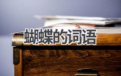 蝴蝶的词语