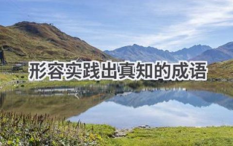形容实践出真知的成语