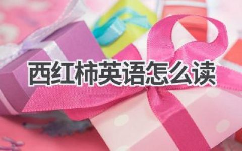 西红柿英语怎么读