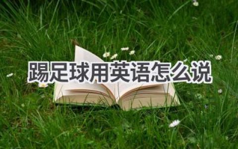 踢足球用英语怎么说