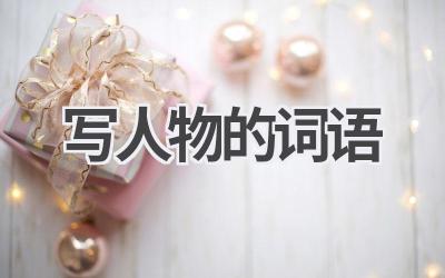 写人物的词语