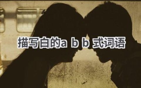描写白的abb式词语
