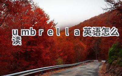 umbrella英语怎么读
