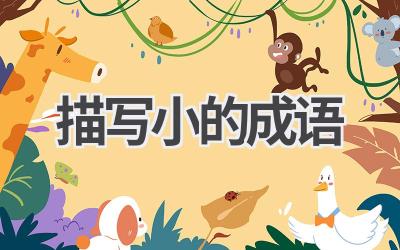 描写小的成语